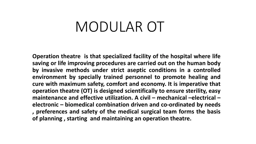 modular ot