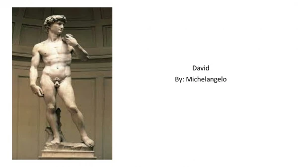 David By: Michelangelo
