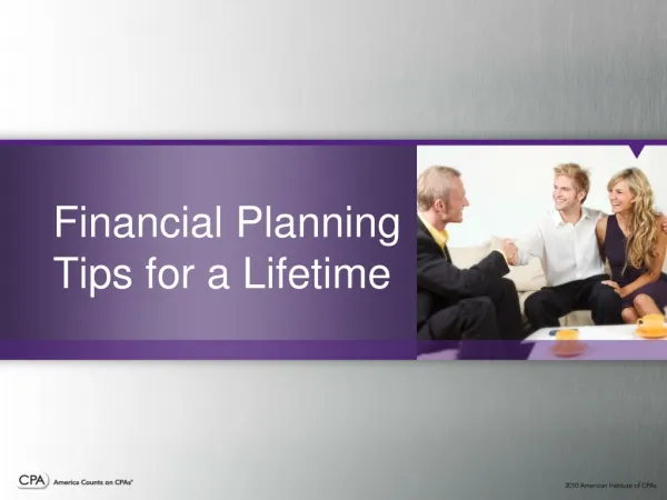 Financial Planning Tips for a Lifetime