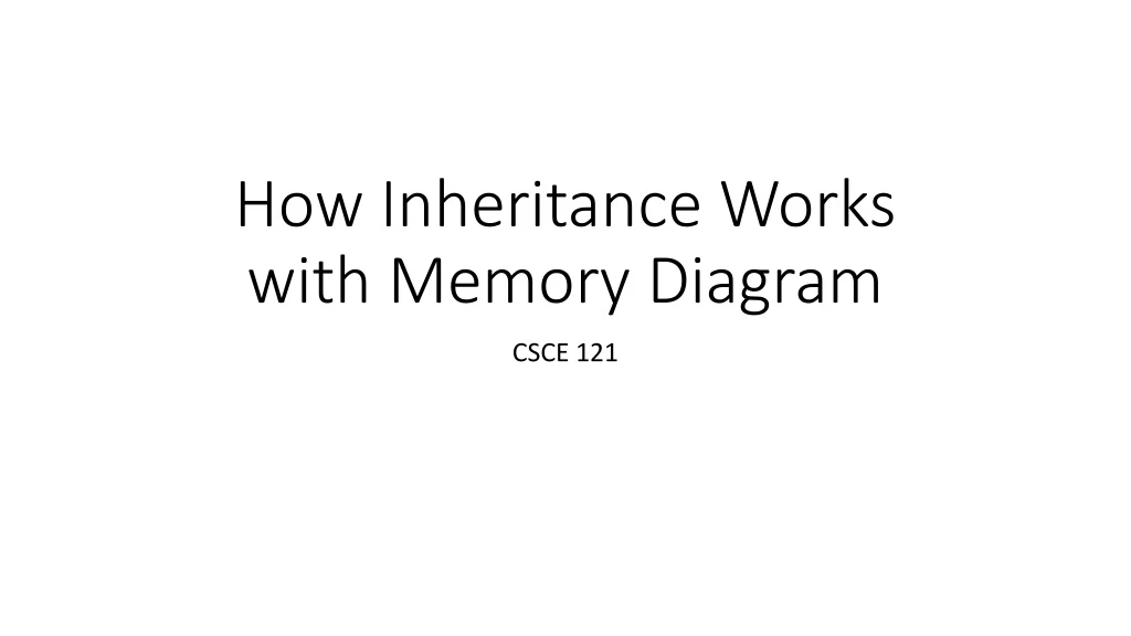 how inheritance works with memory diagram