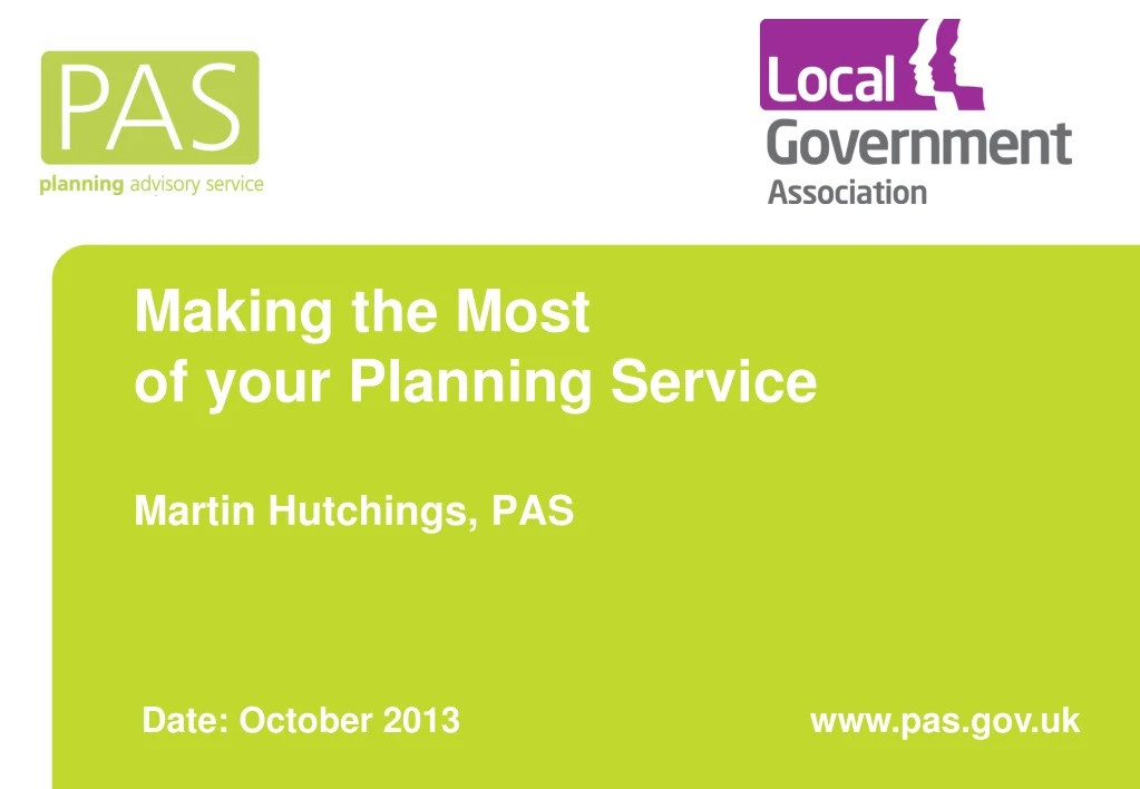 making the most of your planning service martin hutchings pas