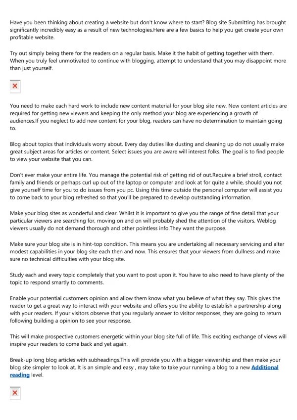 have you been thinking about creating a website