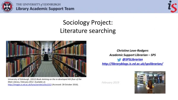 Sociology Project: Literature searching