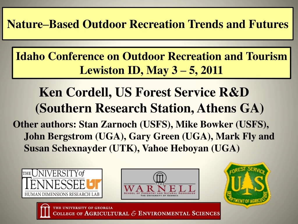 nature based outdoor recreation trends and futures
