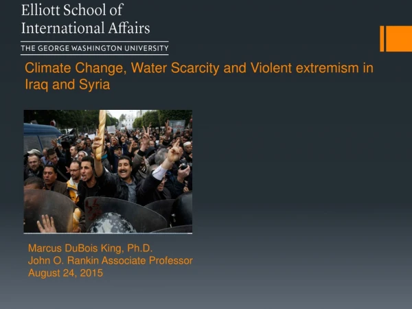 Climate Change, Water S carcity and Violent extremism in Iraq and Syria