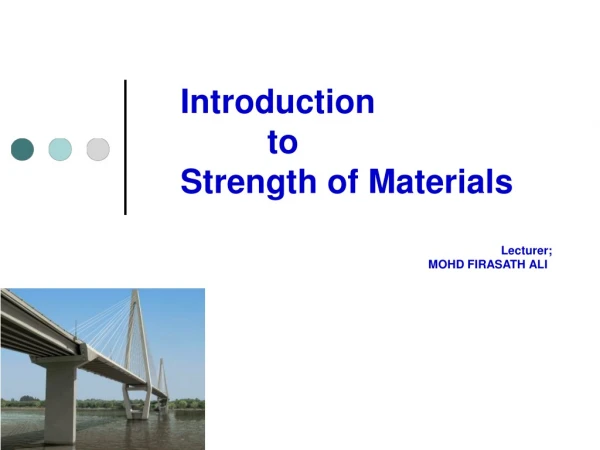 Introduction to Strength of Materials