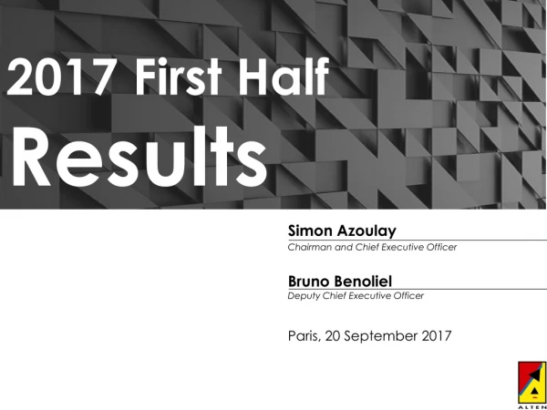 2017 First Half Results