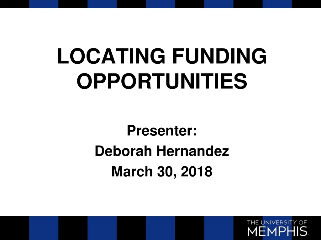 locating funding opportunities