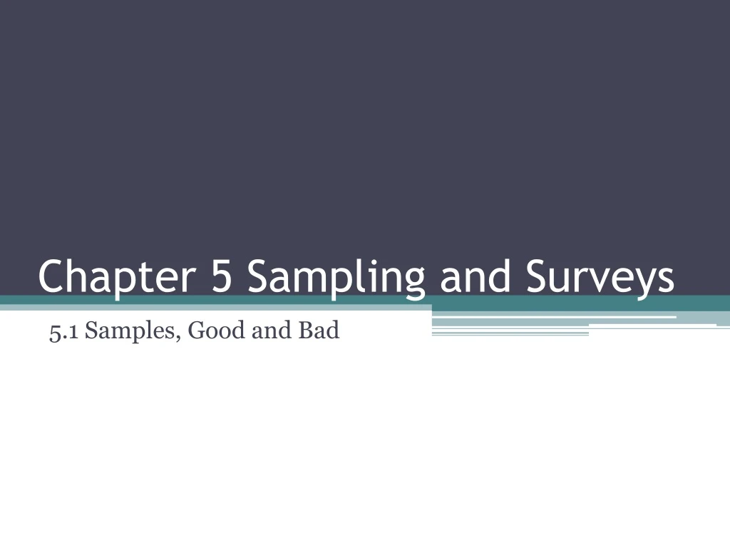 chapter 5 sampling and surveys