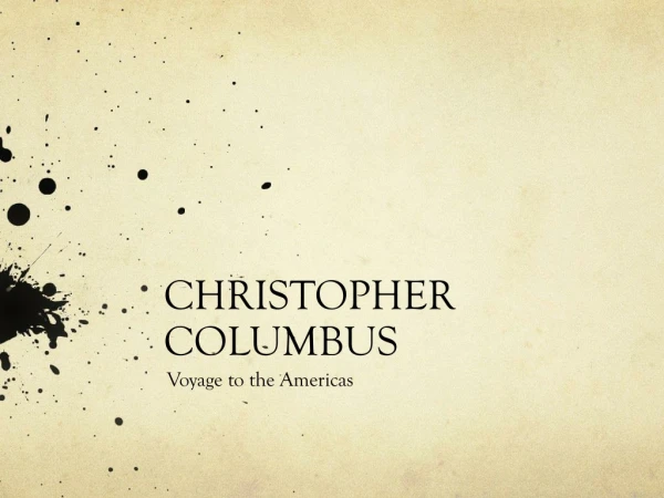 CHRISTOPHER COLUMBUS