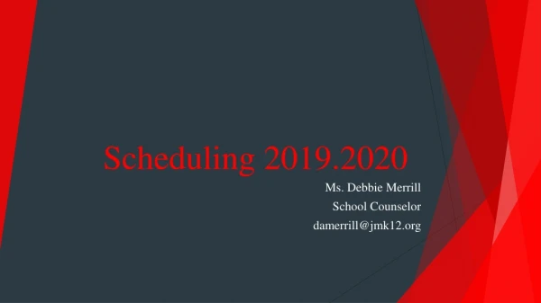 Scheduling 2019.2020