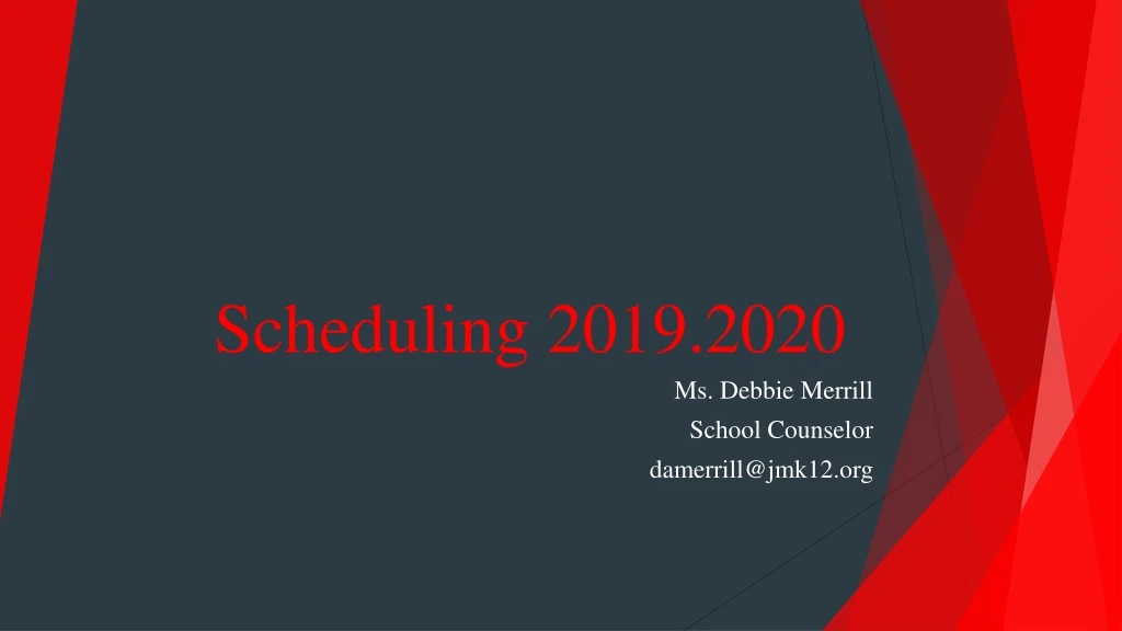 scheduling 2019 2020