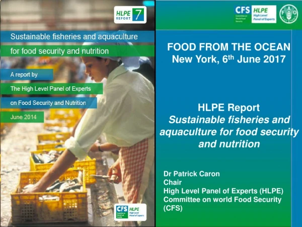 FOOD FROM THE OCEAN New York, 6 th June 2017 HLPE Report