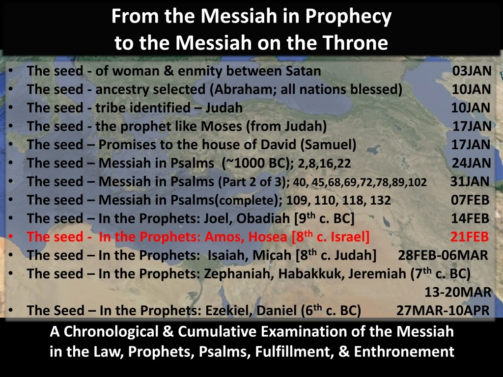 from the messiah in prophecy to the messiah