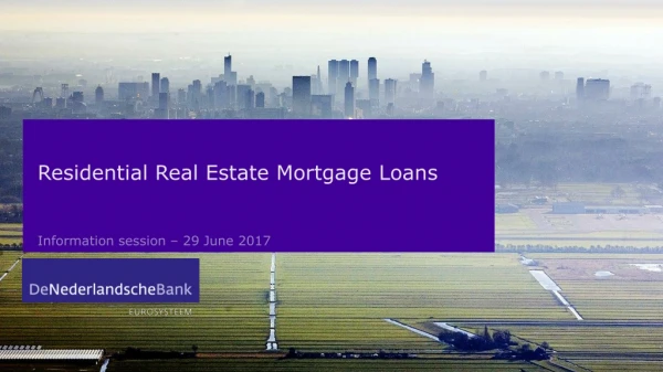 Residential Real Estate Mortgage Loans