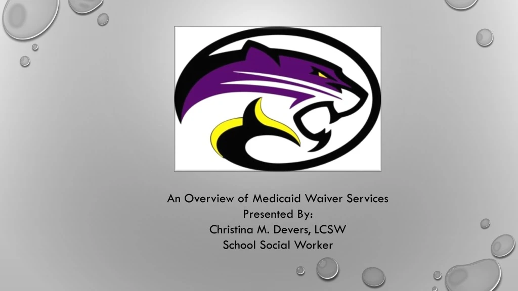 an overview of medicaid waiver services presented