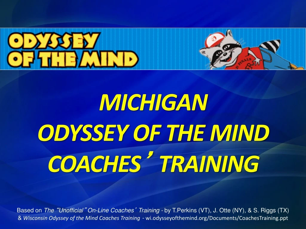 michigan odyssey of the mind coaches training