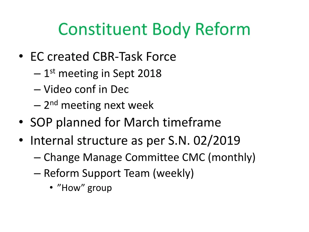 constituent body reform