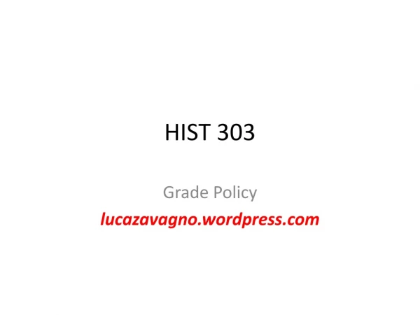 HIST 303