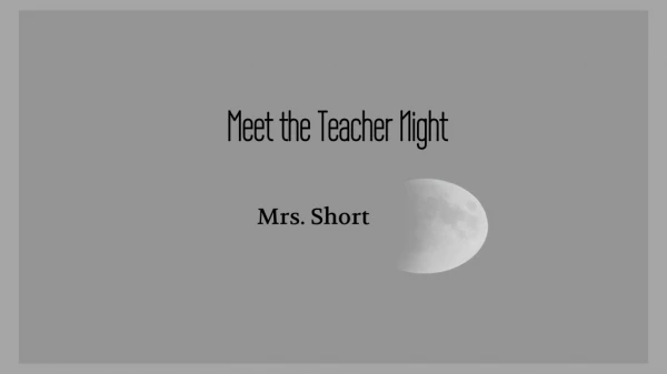 Meet the Teacher Night