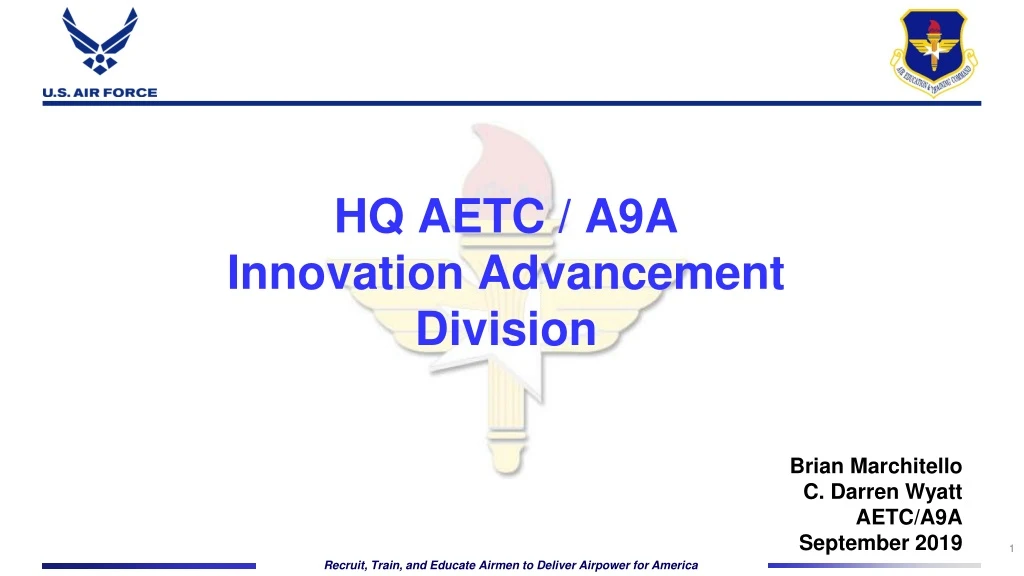 hq aetc a9a innovation advancement division