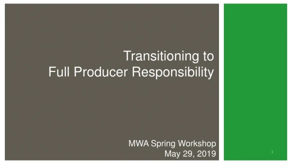 MWA Spring Workshop May 29, 2019