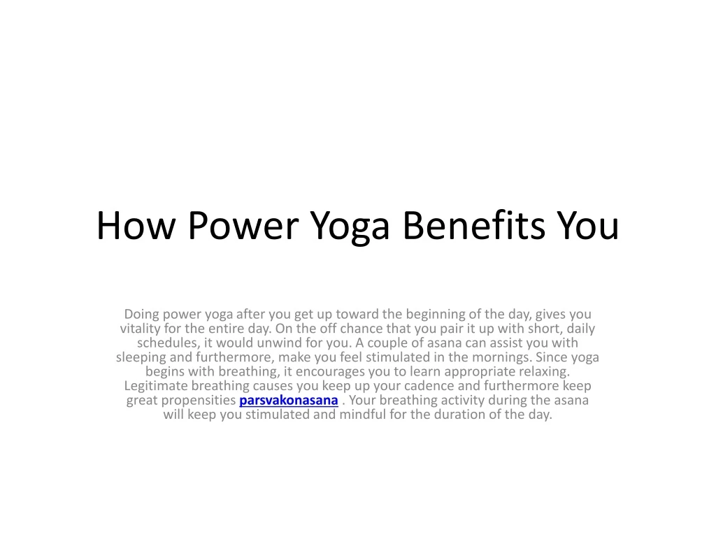 how power yoga benefits you