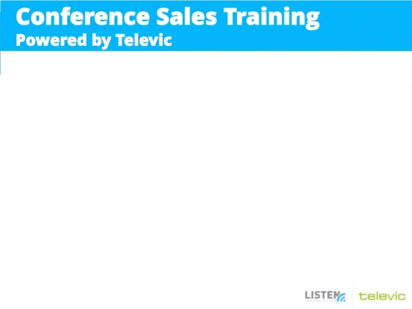 Conference Sales Training Powered by Televic