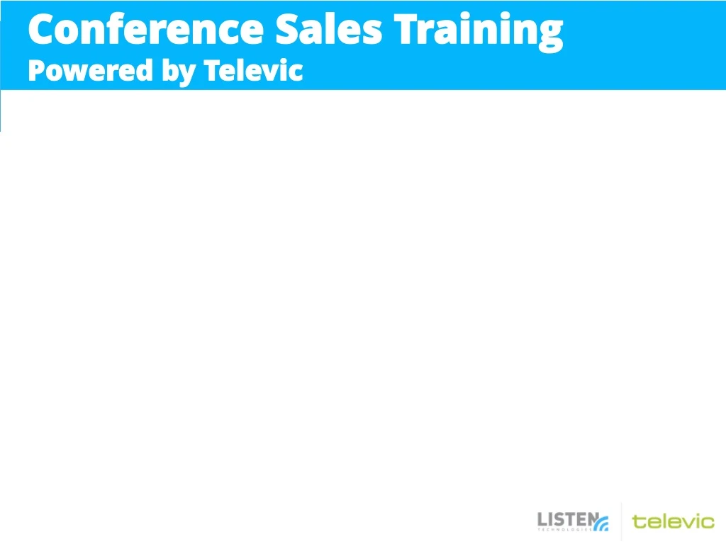 conference sales training powered by televic