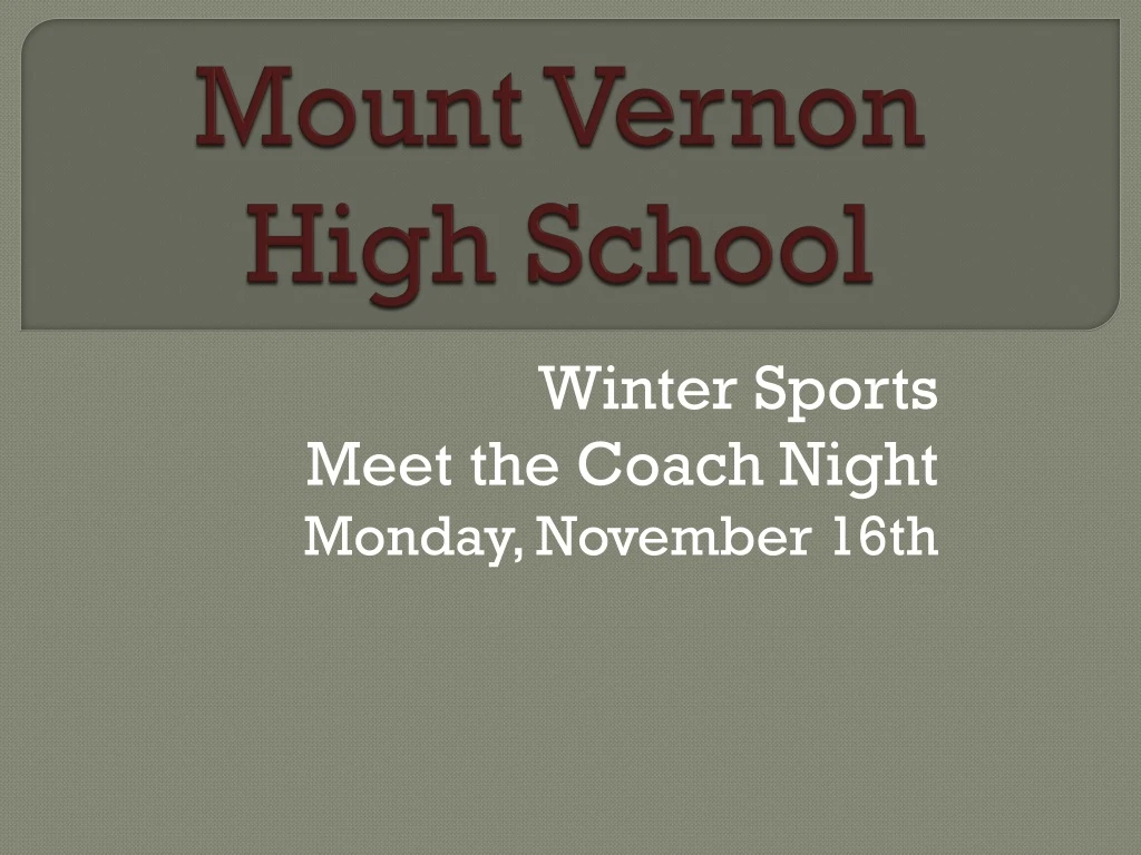 mount vernon high school
