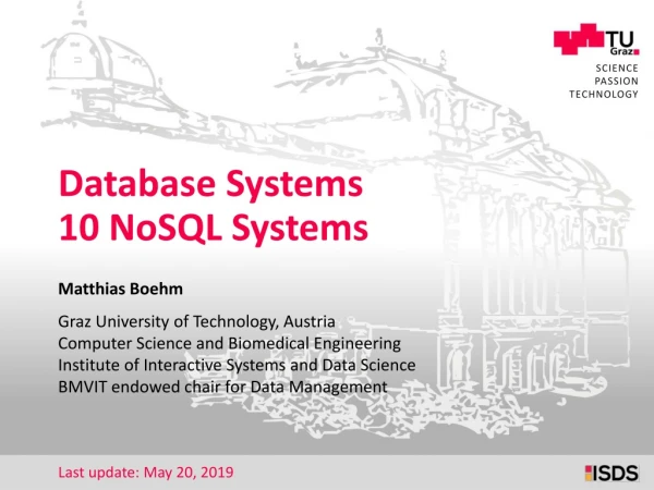 Database Systems 10 NoSQL Systems