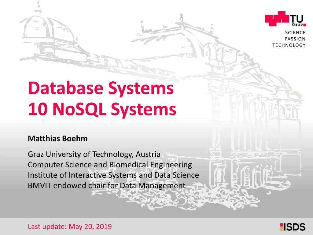 database systems 10 nosql systems