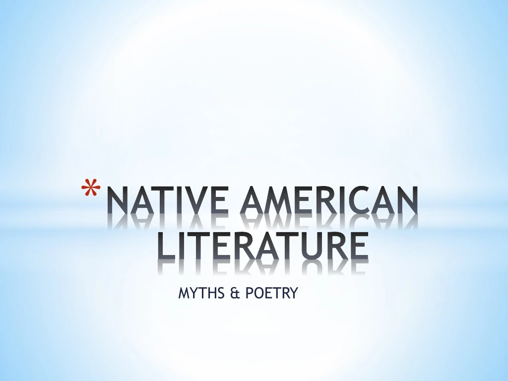 native american literature