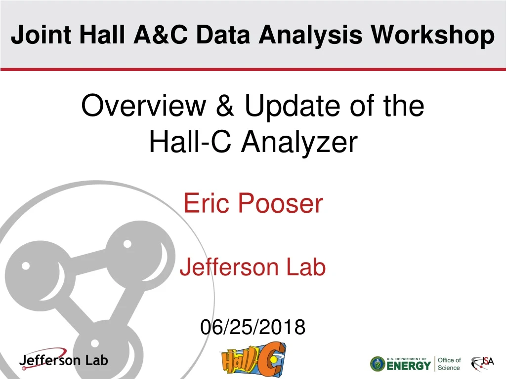 joint hall a c data analysis workshop