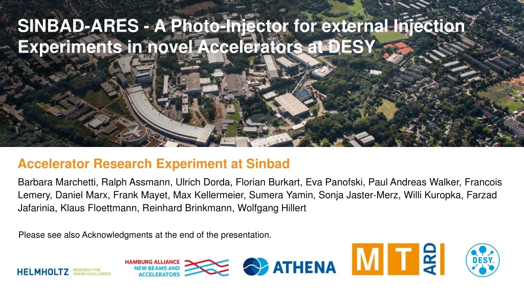 sinbad ares a photo injector for external injection experiments in novel accelerators at desy