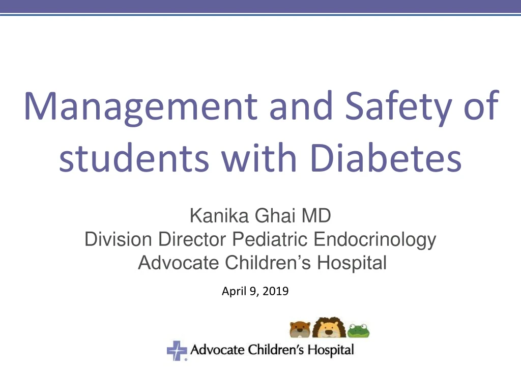 management and safety of students with diabetes