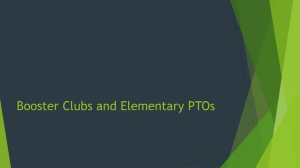 Booster Clubs and Elementary PTOs