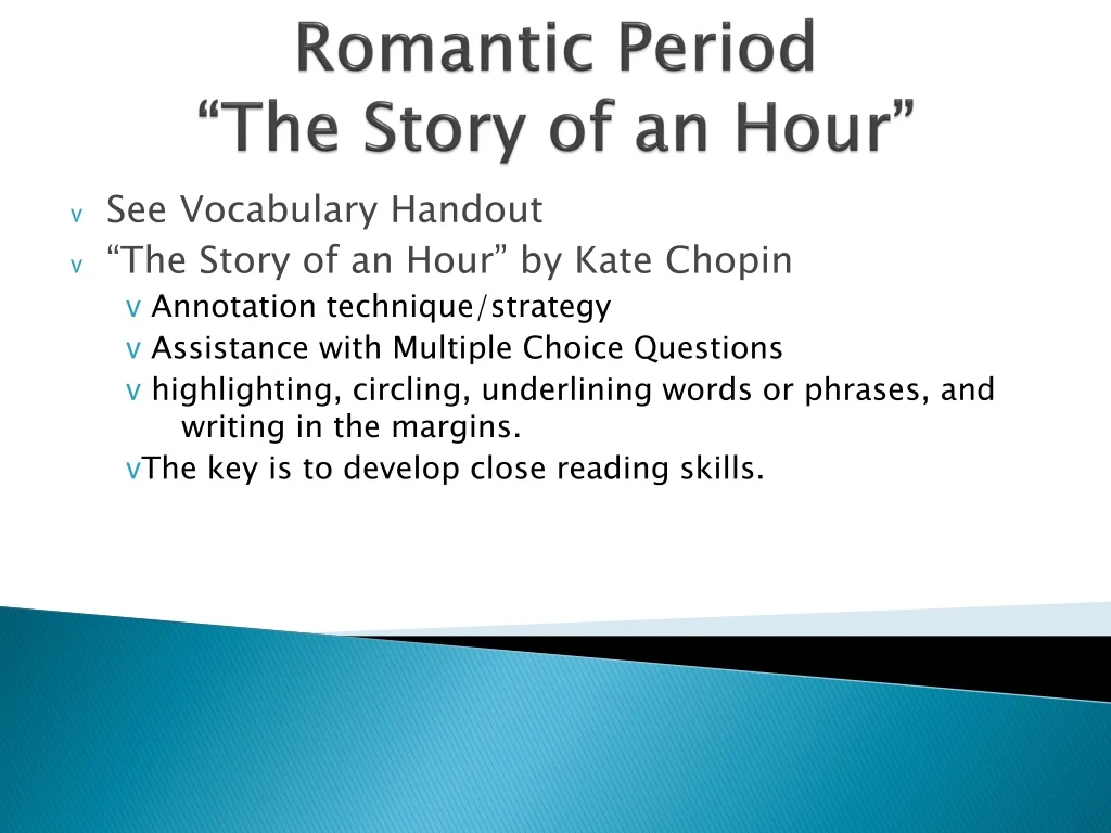 romantic period the story of an hour