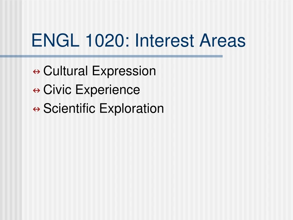 engl 1020 interest areas