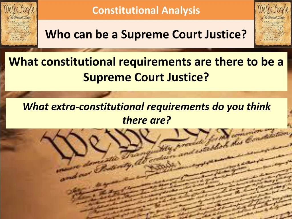 who can be a supreme court justice