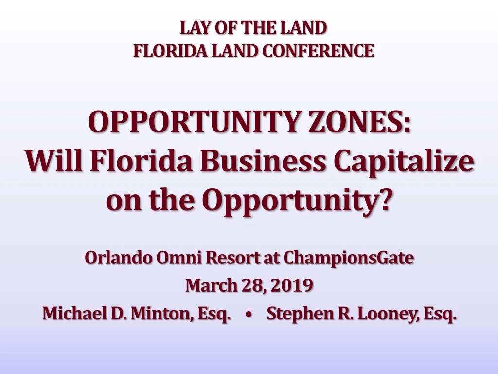lay of the land florida land conference