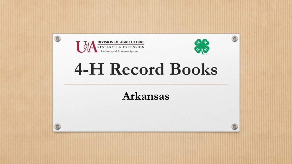 4 h record books