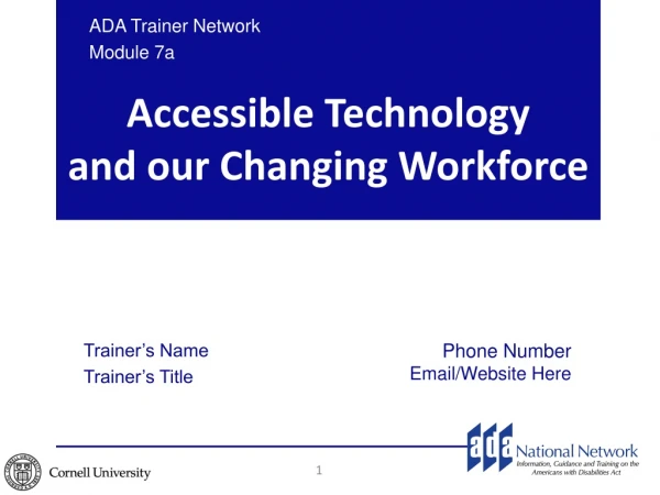 Accessible Technology and our Changing Workforce