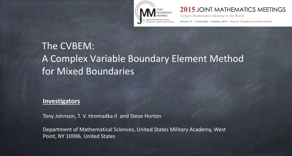 the cvbem a complex variable boundary element