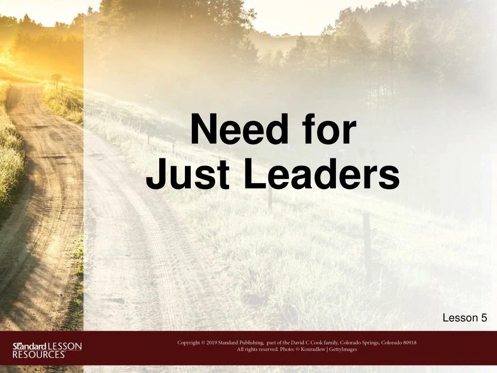 need for just leaders
