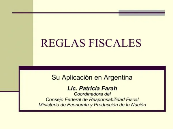 REGLAS FISCALES