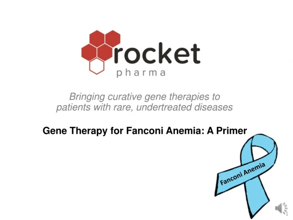 Gene Therapy for Fanconi Anemia: A Primer
