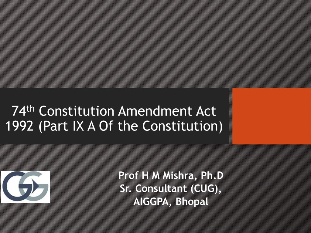 74 th constitution amendment act 1992 part ix a of the constitution