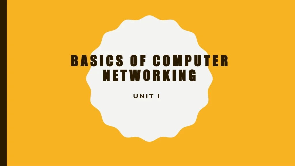 basics of computer networking