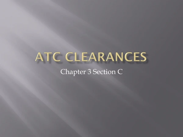 ATC Clearances